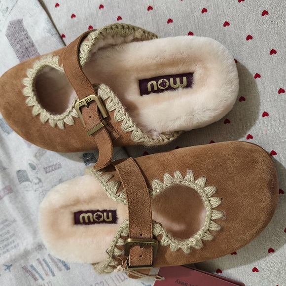 MOU Suede Woven Mule Shoes - Picture 5 of 7